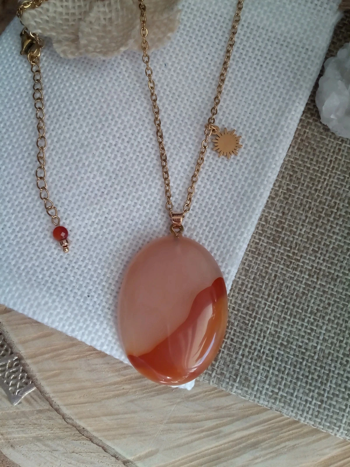Collier natuurlijke agaatsteen – photo 2